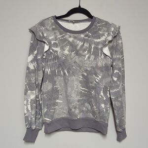 Marled Gray and White Sweatshirt